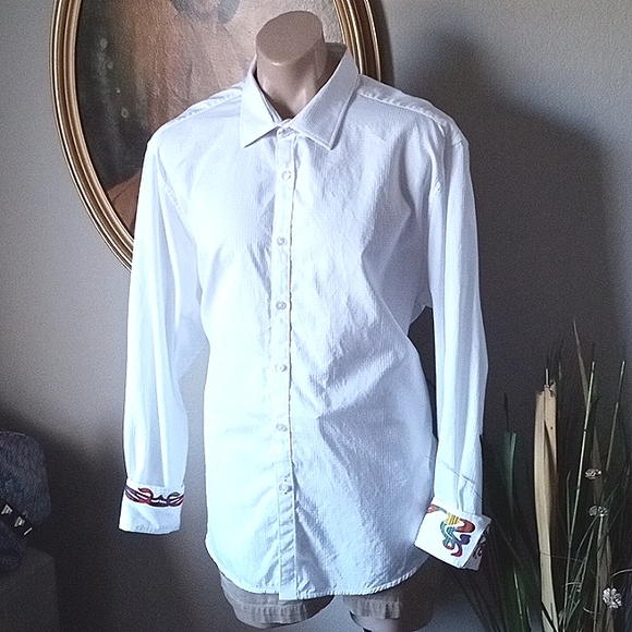 Robert Graham Shirts Robert Graham Exclusive White Ghost Check W